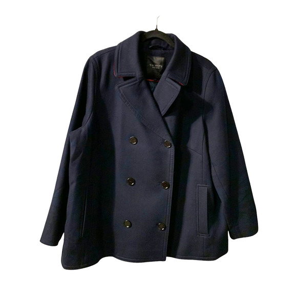 Talbots Women's Preppy Tailored Peacoat Plus Petite Size 2XP Navy Blue Classic - Picture 1 of 9